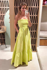BANDEAU DRESS "ELPIS" LIME