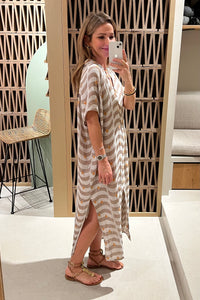 OVERSIZED KAFTAN DRESS "TINOS" TAUPE