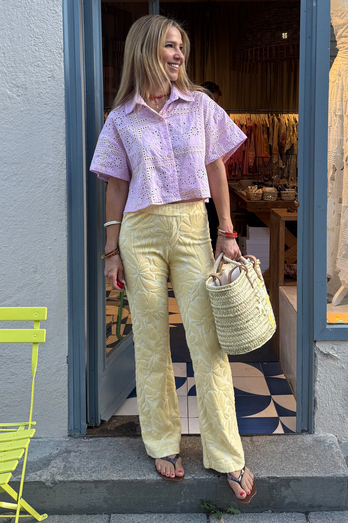 SOFT TERRY PANTS "LOULOUDI" VANILLA