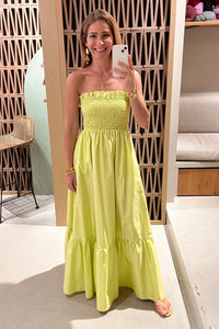 BANDEAU DRESS "ELPIS" LIME
