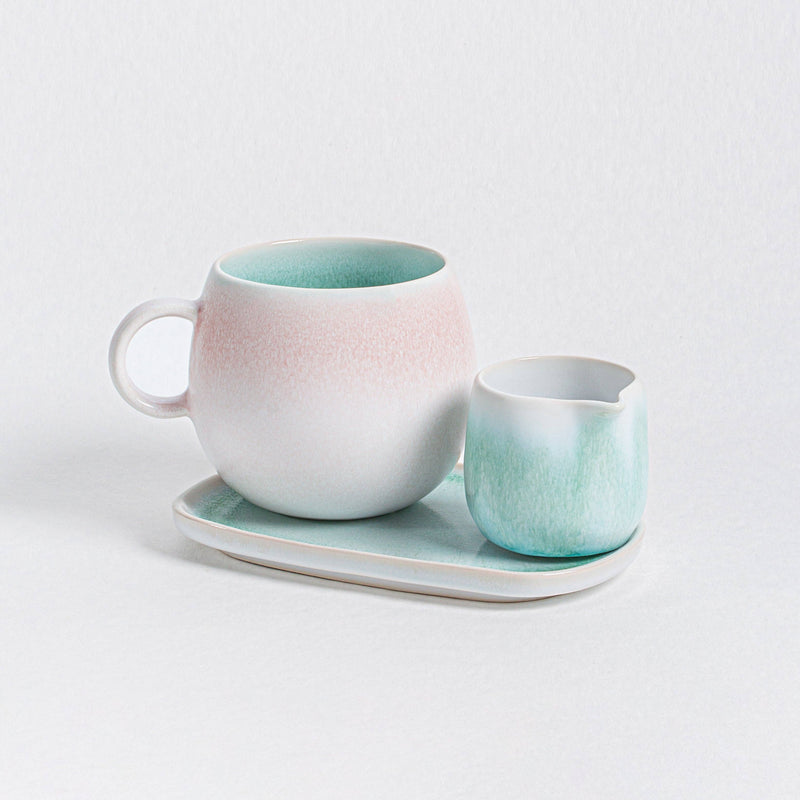 GLASED MINI STONEWARE TRAY "MALEDIVES"