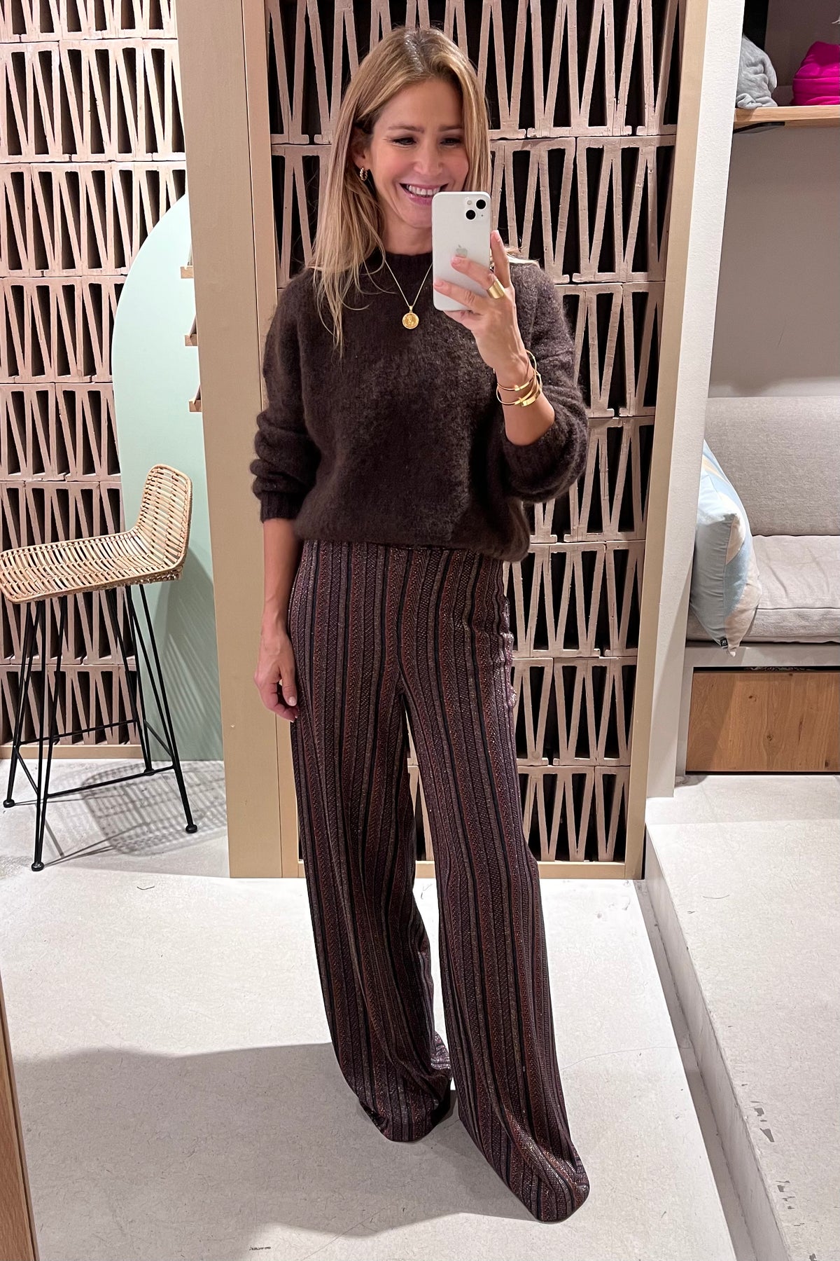 WIDE LEG PANTS "HERITAGE" BURGUNDY