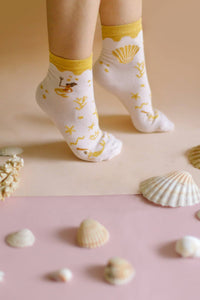 SOCKS "MERMAID" LIGHT PINK/GOLD