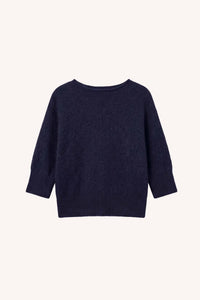 OVERSIZED ALPACA PULLOVER "KYOTO" NAVY