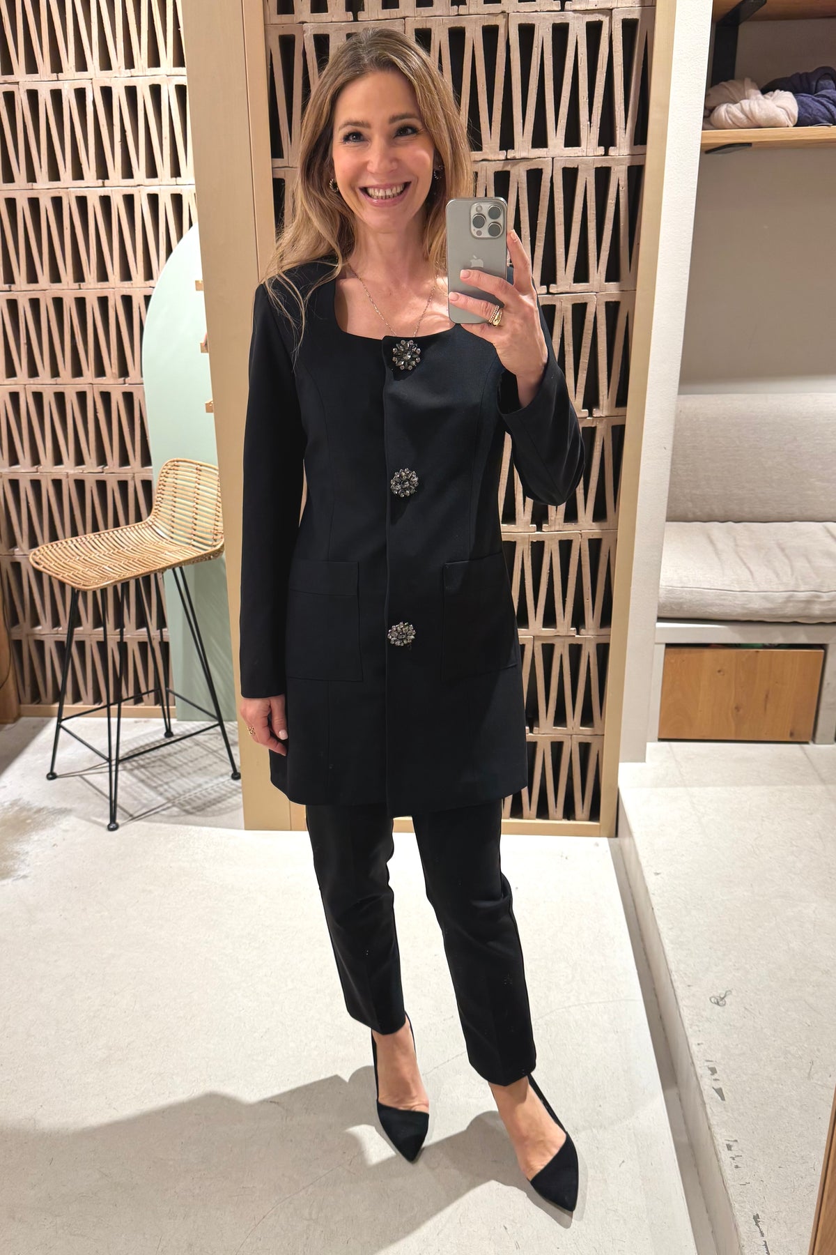 SHORT BLAZER DRESS BLACK