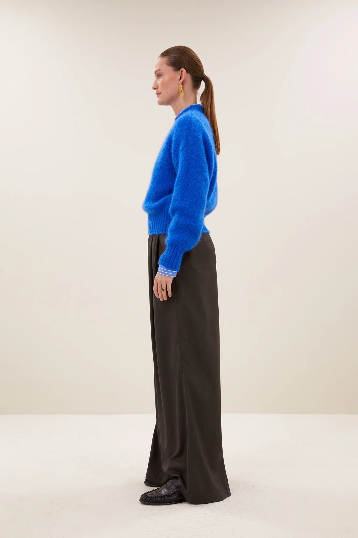 MOHAIR KNIT PULLOVER "SONNY" ROYALBLUE