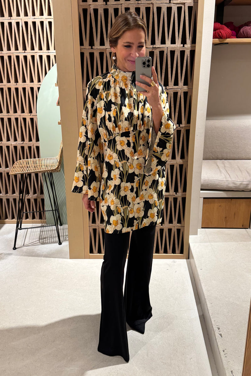 MINI TURTLENECK DRESS "NARCISSE” MULTICOLOR