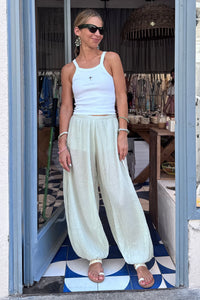 MUSSELINE BALLOON PANTS "SYMI" NATURAL