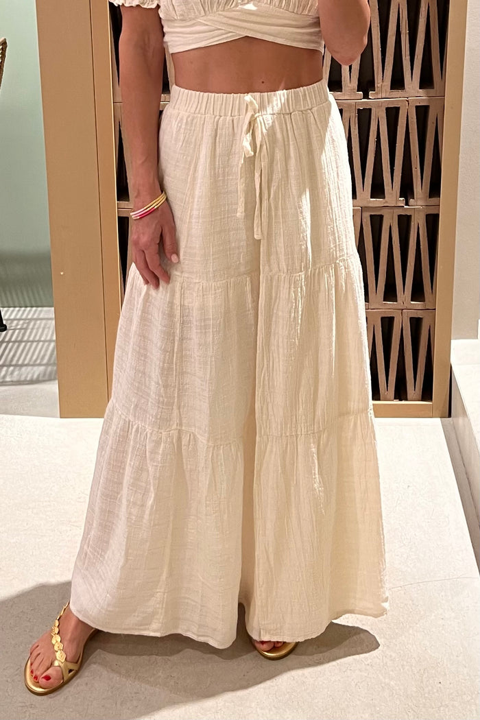 MUSSELINE MAXI SKIRT "PATMOS" NATURAL