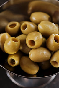 GREEN PITTED OLIVES