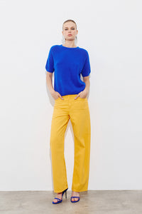 SOFT ALPACA-MIX SHORT SLEEVE PULLOVER