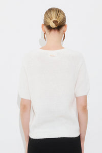 SOFT ALPACA-MIX SHORT SLEEVE PULLOVER