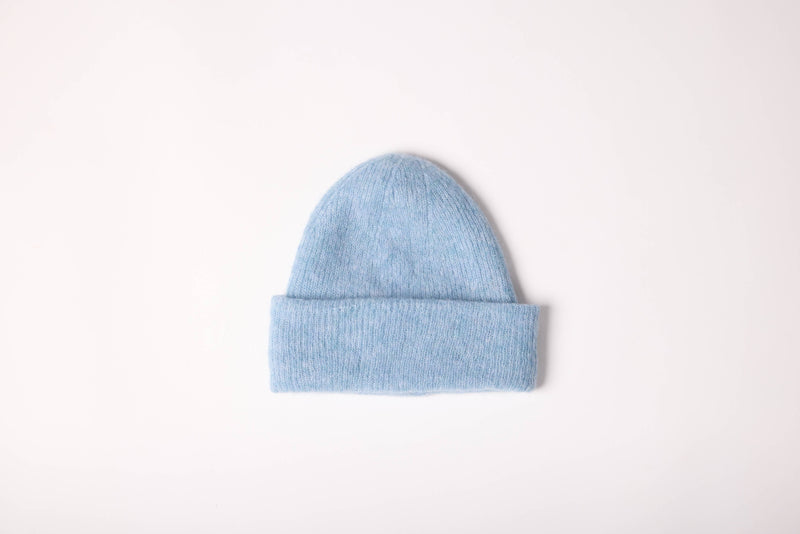 ALPACA WOOL CAP ICE BLUE