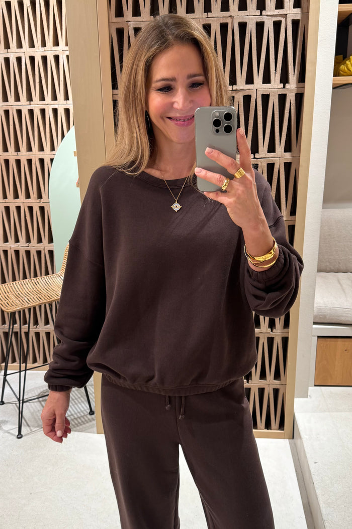 COTTON SWEATSHIRT BROWN
