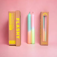 CANDLE DUO "FLASHY" PASTEL DREAM