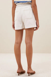 COTTON TWILL SHORTS OFFWHITE