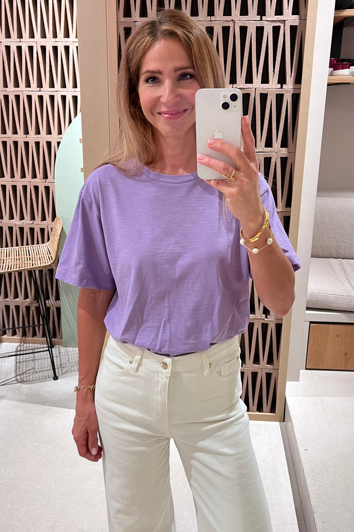 OVERSIZED COTTON T-SHIRT LAVENDER