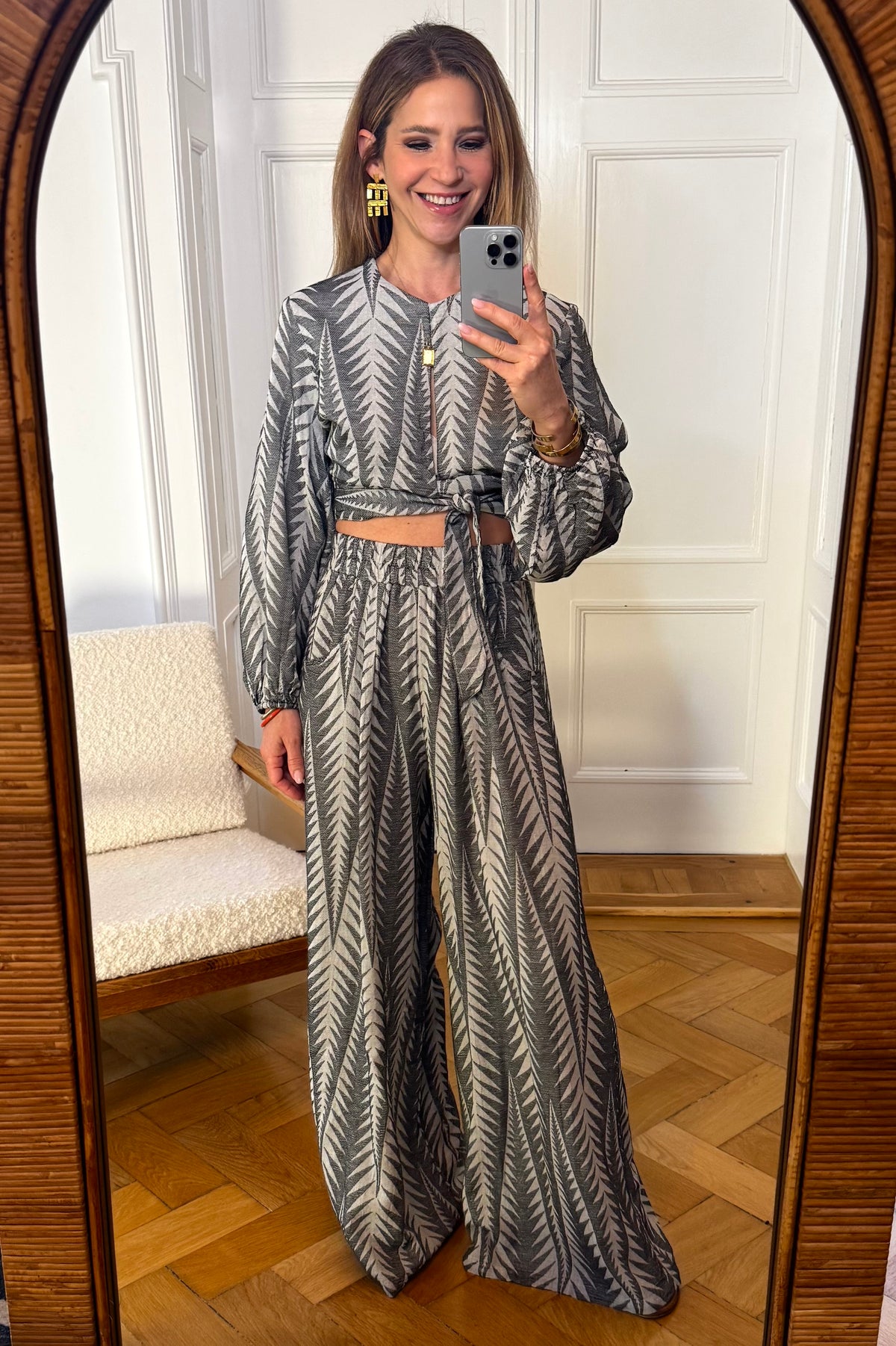 PALAZZO PANTS "FINIKAS" BLACK - LEMONI EXCLUSIVE