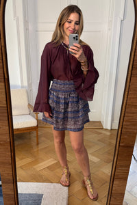 MINI SKIRT WITH PRINT "CLOND" MULTICOLOR