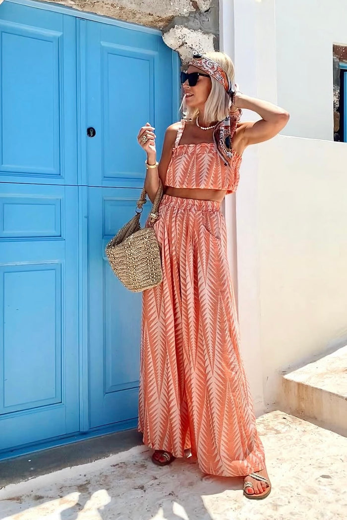 PALAZZO PANTS "FINIKAS" MANDARIN