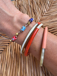 BRACELET WITH CERAMIC BEADS "MATI" MULTICOLOR/GOLD