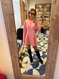 FITTED MINI DRESS BUBBLEGUM