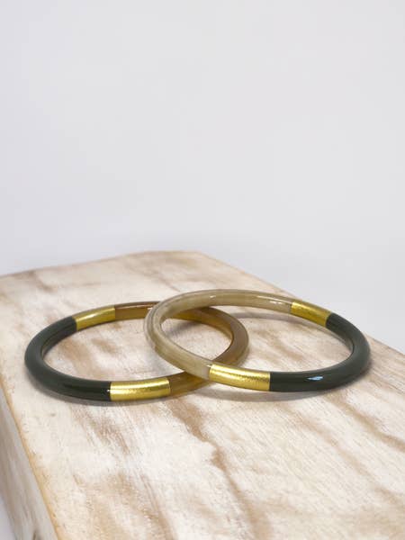 BRACELET "KASSANDRA" KHAKI/GOLD