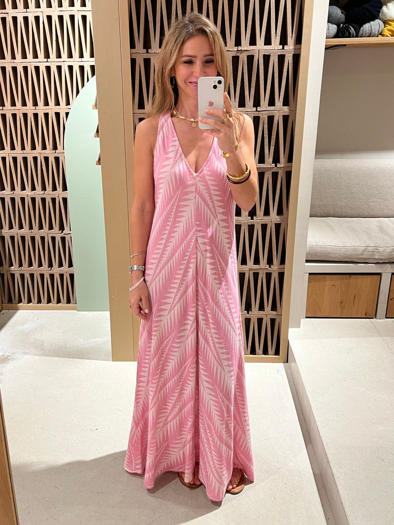 SLEEVELESS LONG DRESS "FINIKAS" PINK