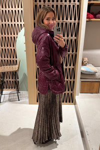 OVERSIZED LIGHT PUFFER JACKET BORDEAUX