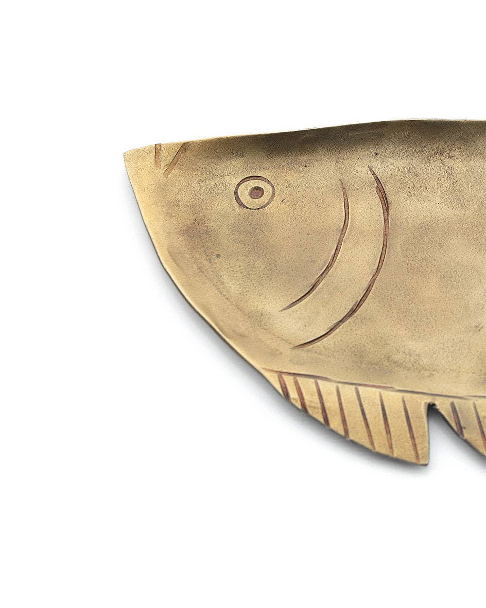 HANDMADE FISH PLATE "CATCH OF THE TRAY" GOLD