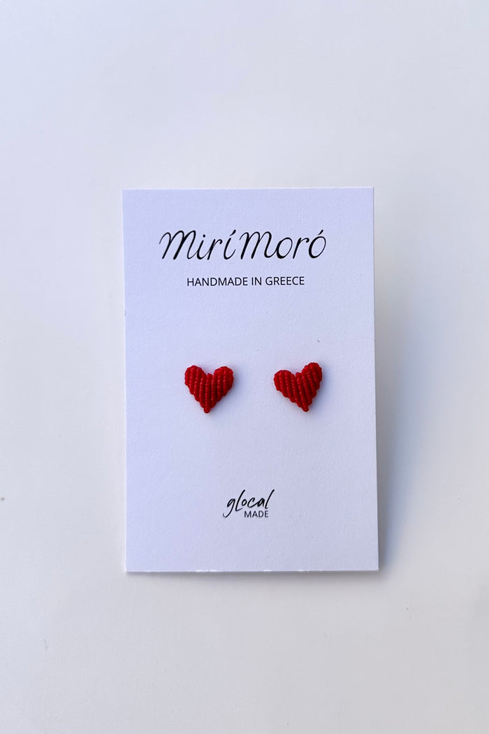 MAKRAMEE EARRINGS "HEARTS"