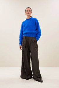 MOHAIR KNIT PULLOVER "SONNY" ROYALBLUE