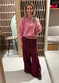 MOHAIR KNIT PULLOVER "SONNY" ASH ROSE