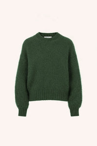 MOHAIR KNIT PULLOVER "SONNY" DARK OLIVE