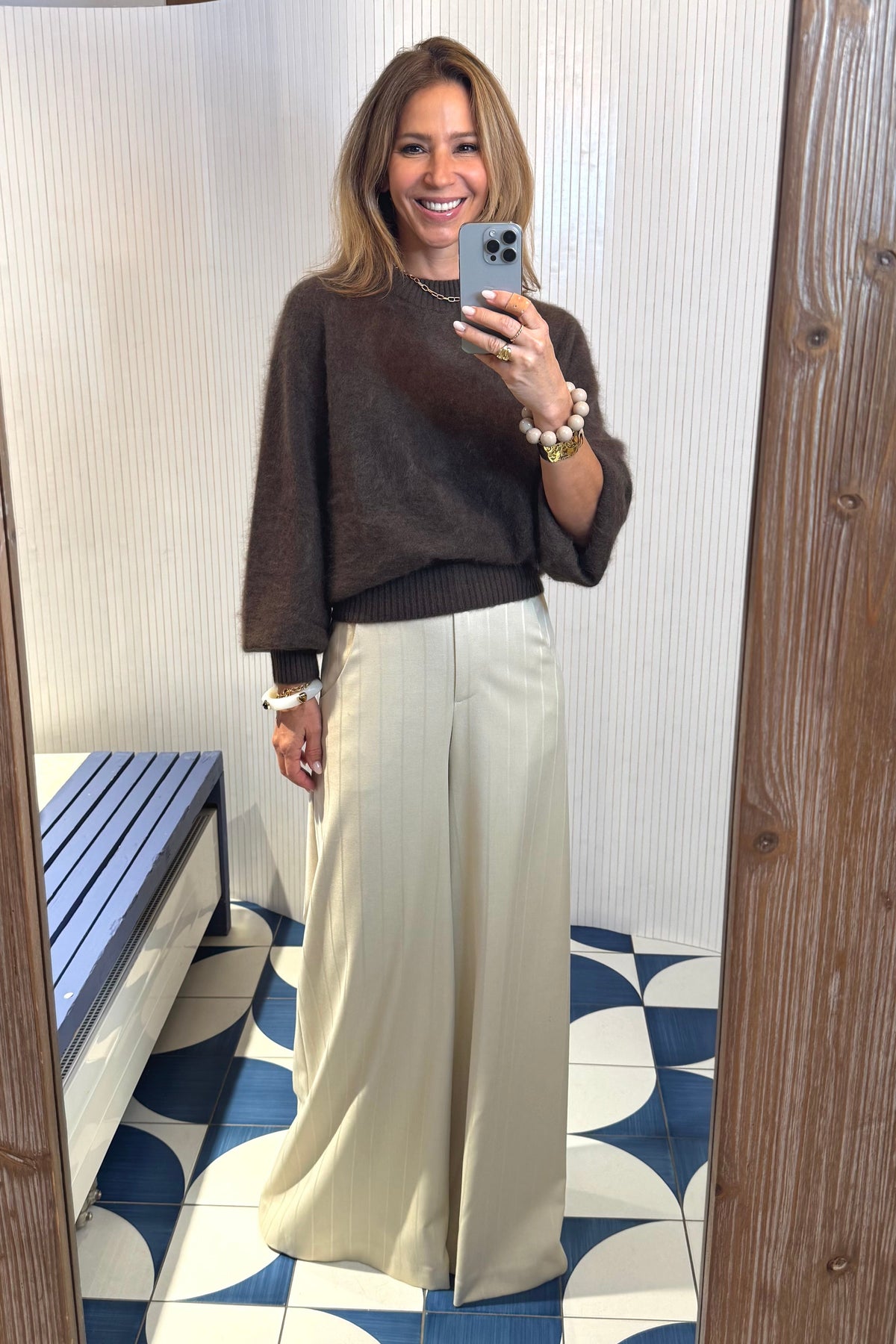 OVERSIZED BRUSHED CASHMERE PULLOVER CHOCOLATE