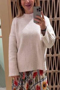 OVERSIZED SUPERSOFT CHUNKY PULLOVER OFFWHITE