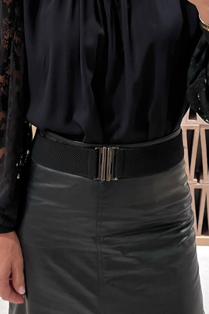 ELASTIC BELT TOTAL BLACK