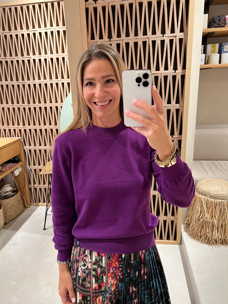 BASIC PULLOVER "MALLIN" PURPLE
