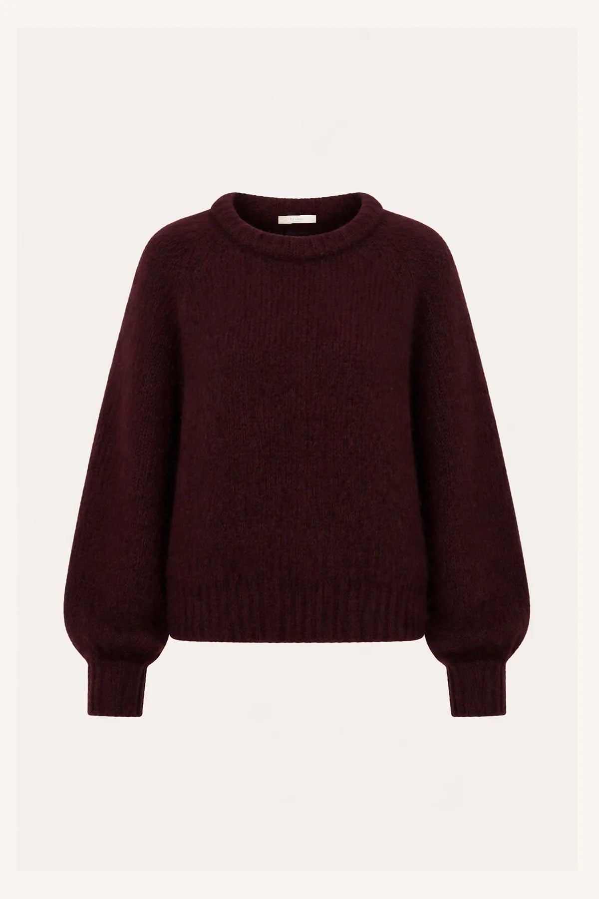 OVERSIZED ALPACA PULLOVER BORDEAUX