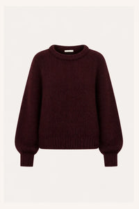 OVERSIZED ALPACA PULLOVER BORDEAUX