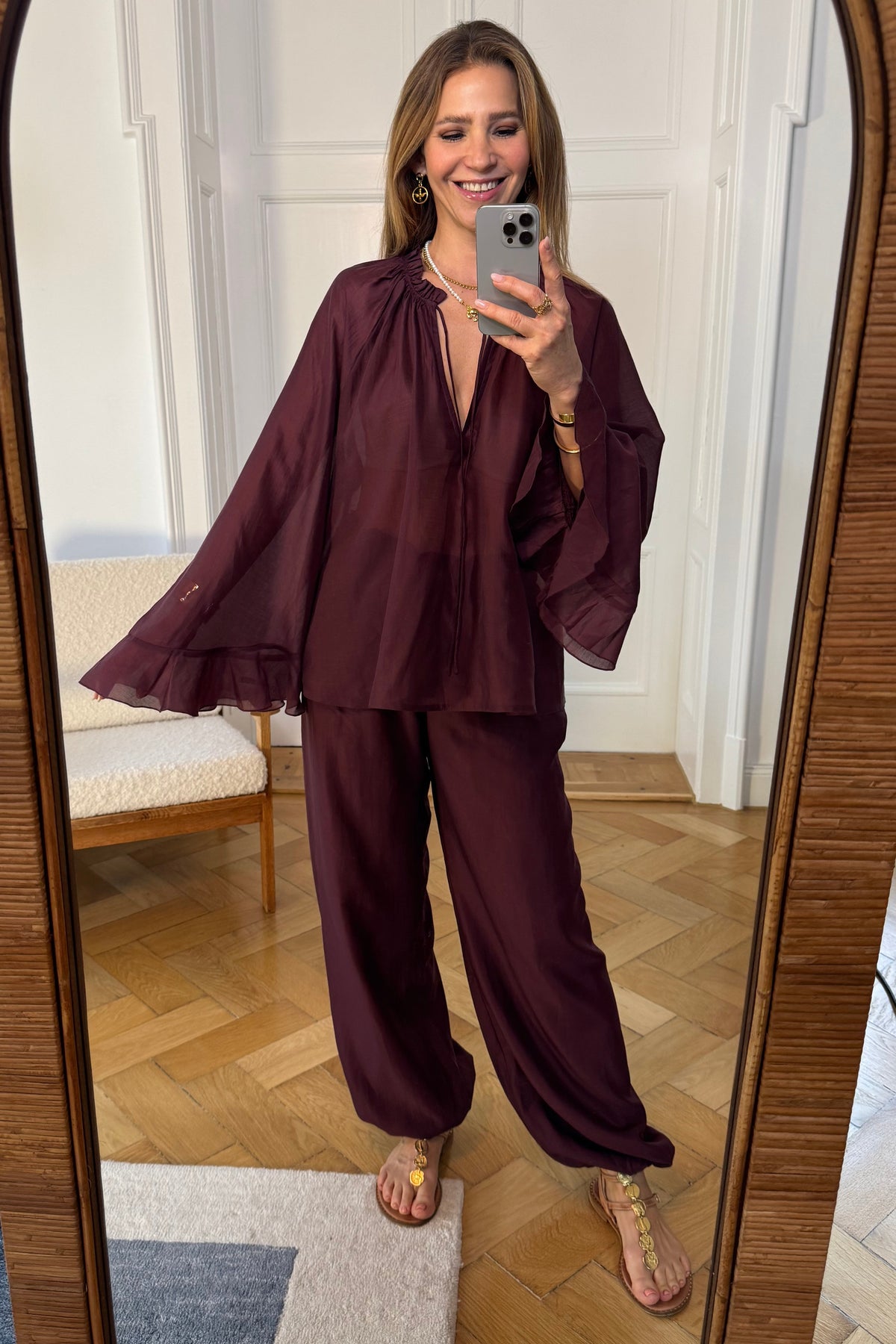 OVERSIZED TRANSPARENT BLOUSE "GRENADINE"