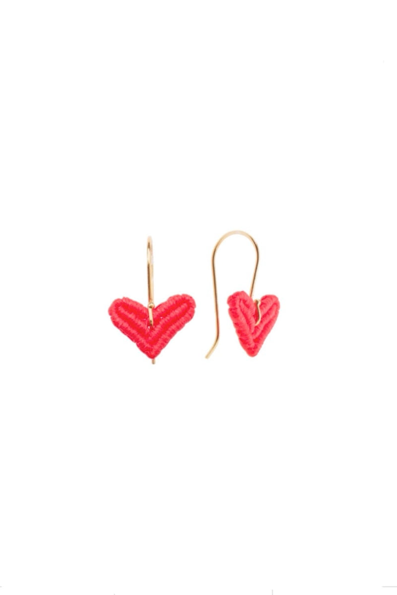 EARRINGS LITTLE MACRAME HEARTS