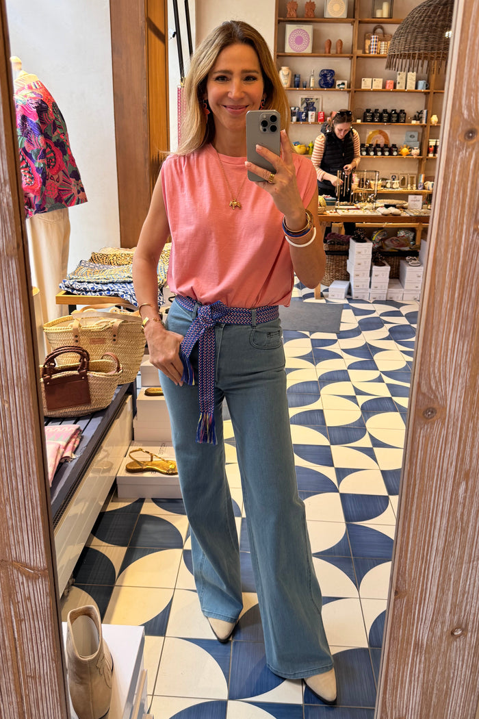 PALAZZO DENIM JEANS SUMMER BLUE