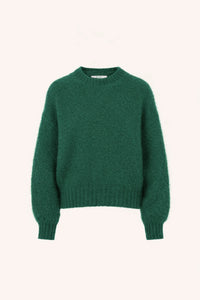 MOHAIR KNIT PULLOVER "SONNY" EVERGREEN