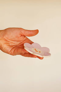 MINI PLATE "HAPPY FLOWER" WHITE