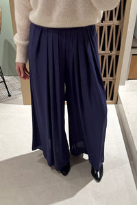FLOWY WIDE LEG PANTS BLUE