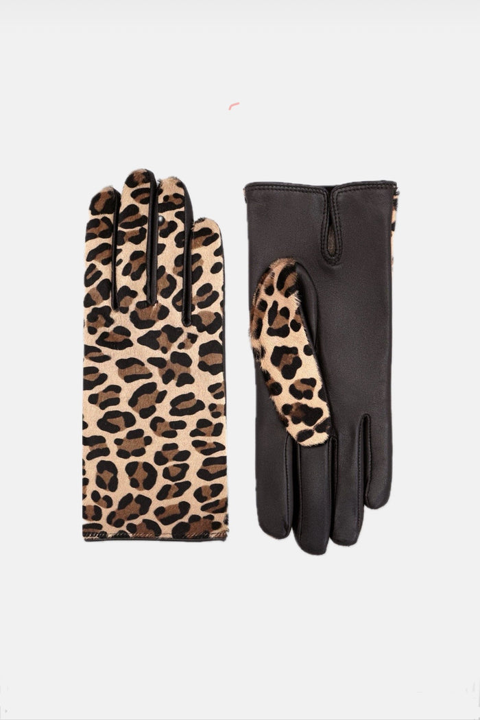 GLOVES LEATHER, FUR & CASHMERE "LEO"
