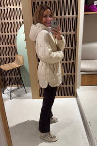 OVERSIZED LIGHT PUFFER JACKET VANILLA-WHITE