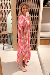 OVERSIZED SHIRT DRESS "PAROS" RED