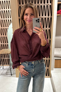 OVERSIZED CHIFFON BLOUSE "DREAM" BORDEAUX